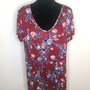 Gypsies & Moondust cross back floral top L